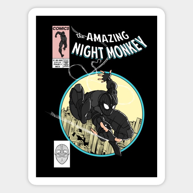 Amazing Night Monkey Magnet by juanotron
